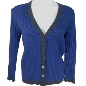Escada Button Front Cable Cardigan